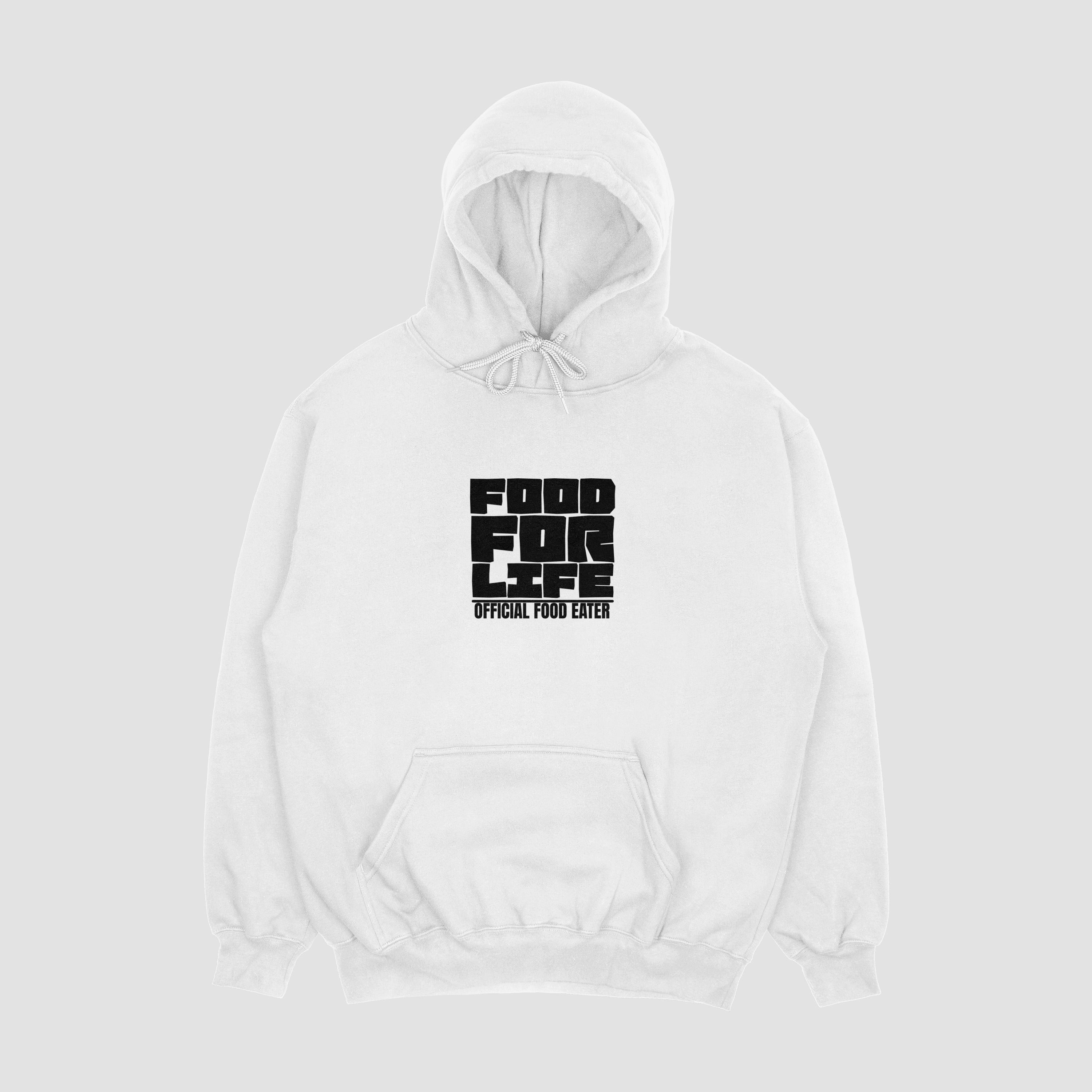 Embroidered: Food For Life Hoodie Design (Black)