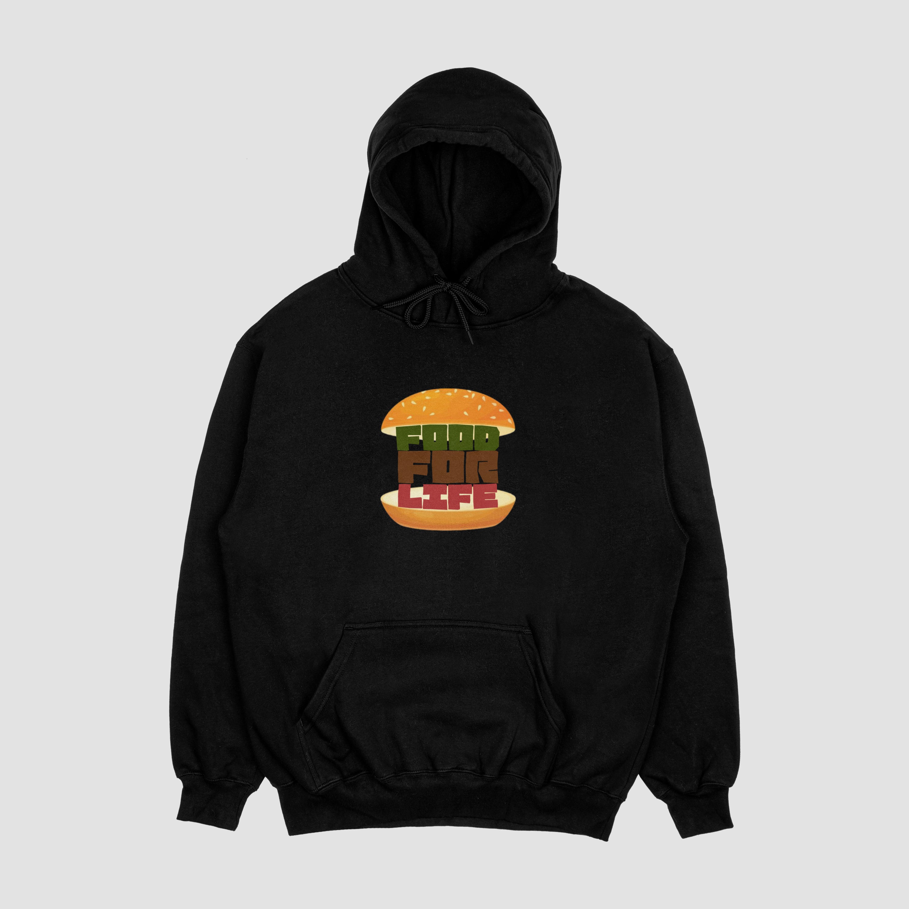Embroidered: Food For Life 2.0 Hoodie Design (Black&White)