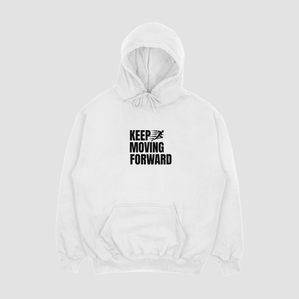 Embroidered: Keep Moving Forword Hoodie Design (Black&White)