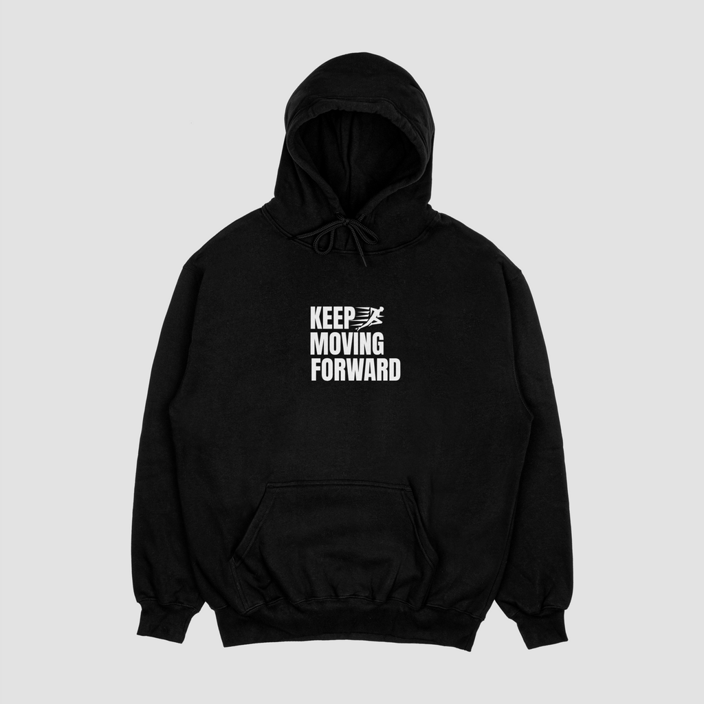 Embroidered: Keep Moving Forword Hoodie Design (Black&White)